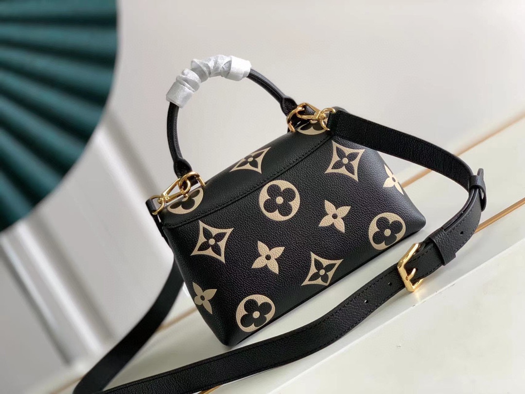 LV A貨 Monogram壓紋鎖扣手提包 黑色金扣款｜歐美奢侈品精品推薦