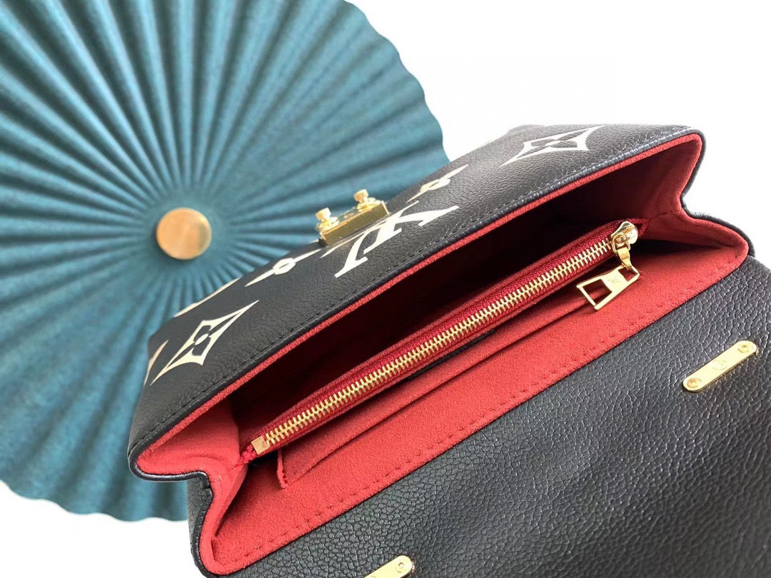 LV A貨 Monogram壓紋鎖扣手提包 黑色金扣款｜歐美奢侈品精品推薦