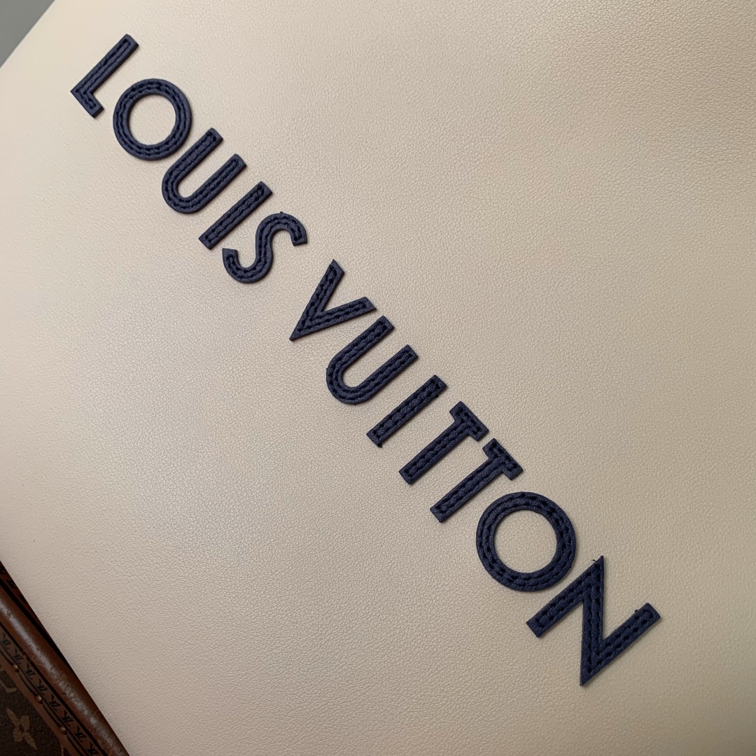 LV 精品仿製 簡約帆布托特包 奶白藍色手提款｜歐美奢侈品精品推薦