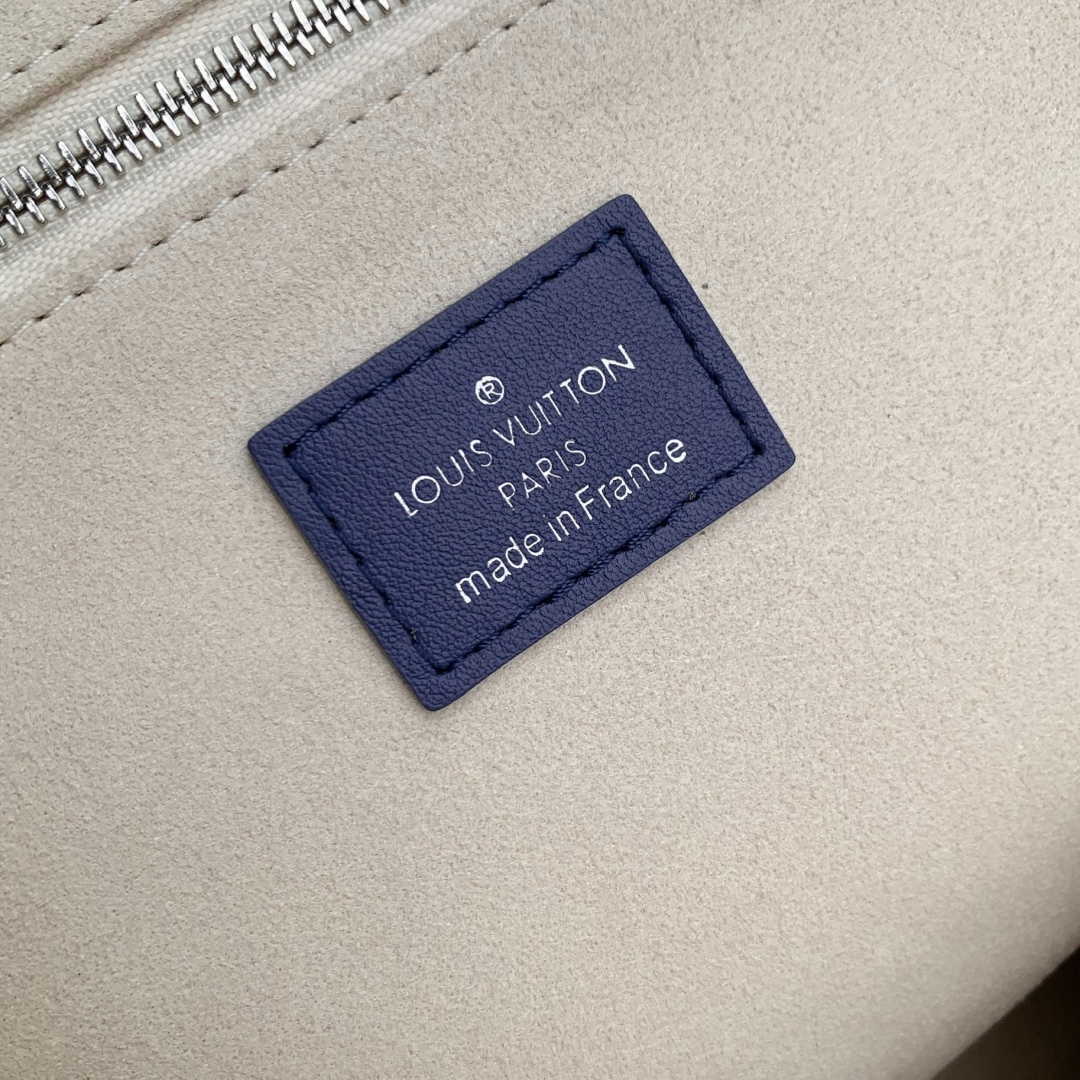 LV 精品仿製 簡約帆布托特包 奶白藍色手提款｜歐美奢侈品精品推薦