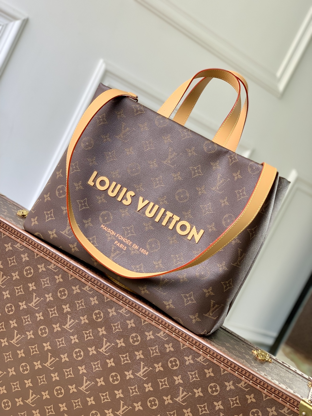 LV 高仿 Monogram 托特包 經典棕色大容量手提