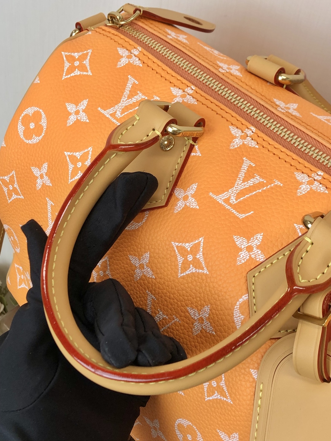 LV 高仿波士頓包 M14064 橘色Monogram 手提斜背款｜歐美奢侈品精品推薦