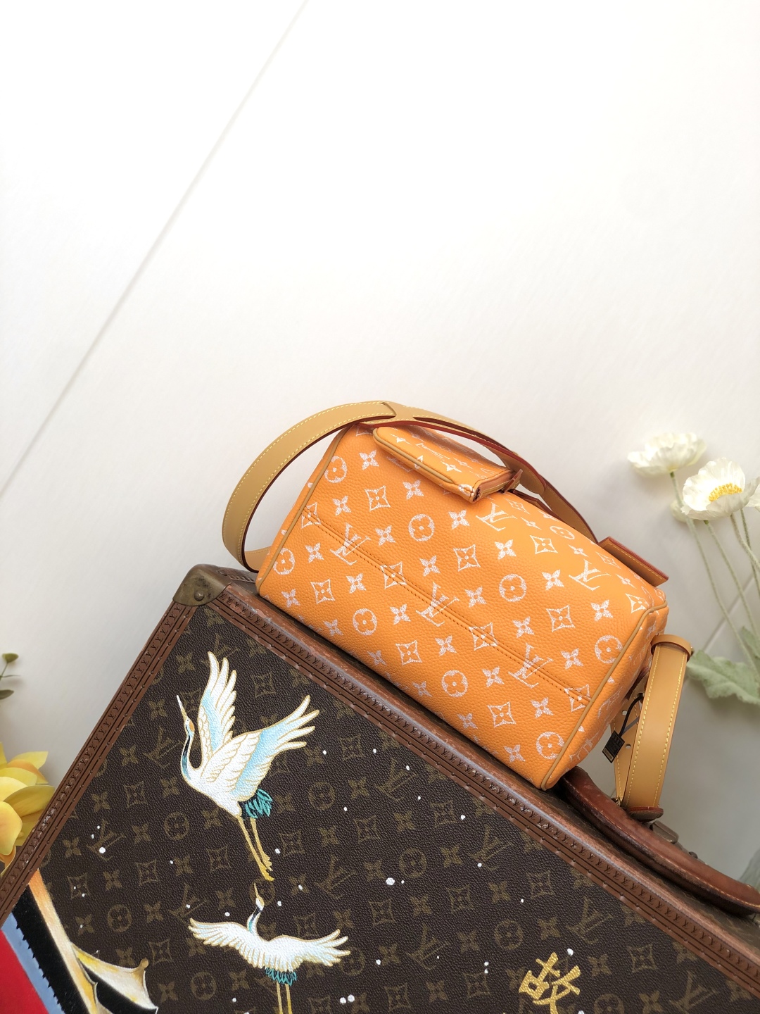 LV 高仿波士頓包 M13912 橘色Monogram 手提旅行款｜歐美奢侈品精品推薦