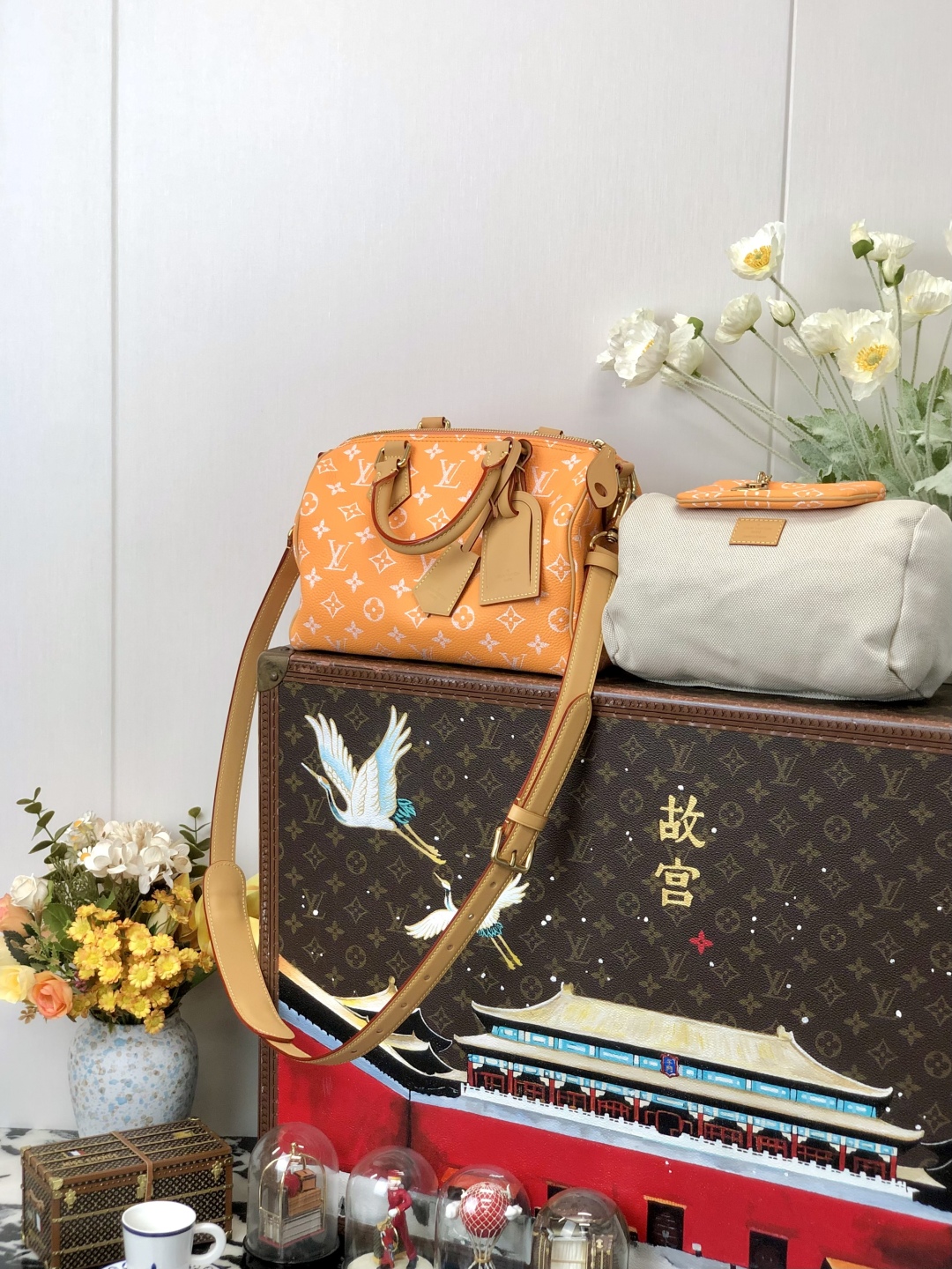 LV 高仿波士頓包 M13912 橘色Monogram 手提旅行款｜歐美奢侈品精品推薦