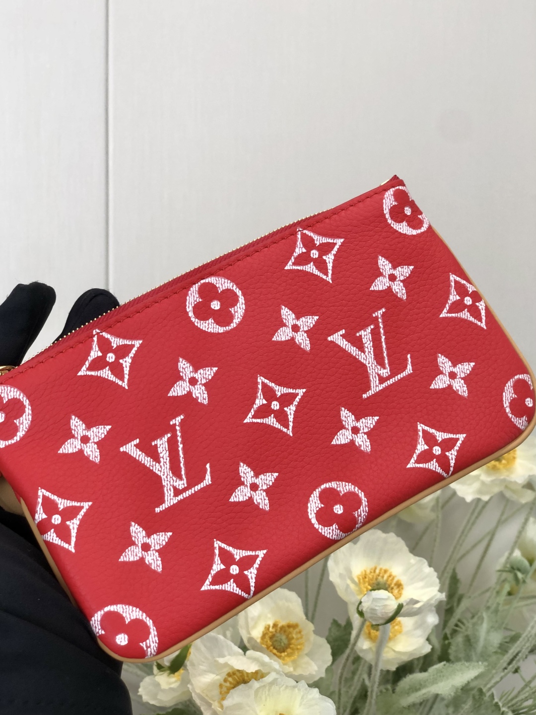 LV 高仿波士頓包 M24429 紅色Monogram 鮮明旅行手提款｜歐美奢侈品精品推薦