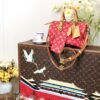 LV 高仿波士頓包 M24425 紅色Monogram 附配件精品旅行包｜歐美奢侈品精品推薦