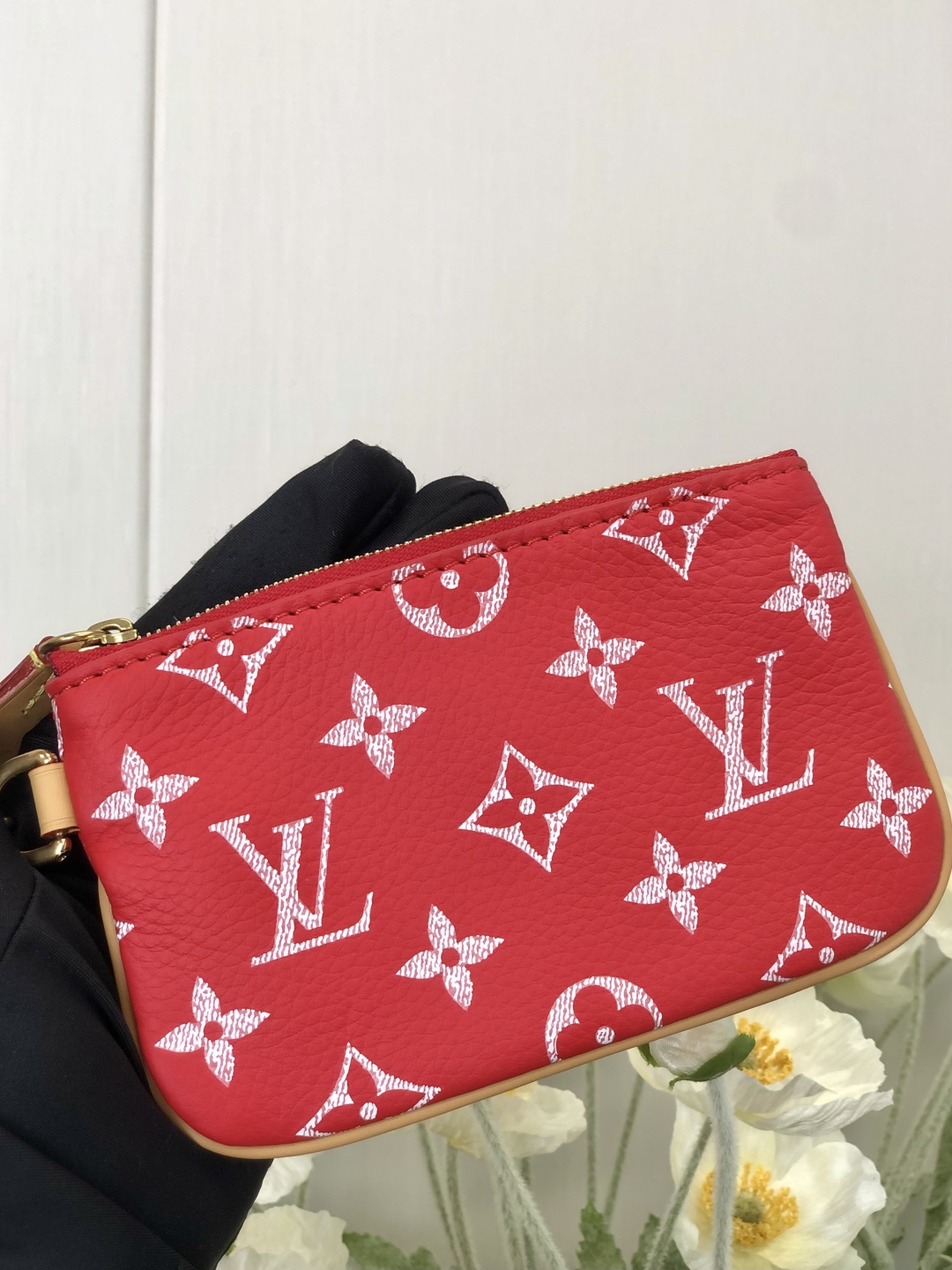 LV 高仿波士頓包 M24425 紅色Monogram 附配件精品旅行包｜歐美奢侈品精品推薦