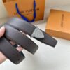 LV 一比一男士皮帶 灰棕色銀扣低調款｜歐美奢侈品精品推薦