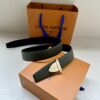 LV 一比一男士皮帶 綠色牛皮金扣沉穩款｜歐美奢侈品精品推薦