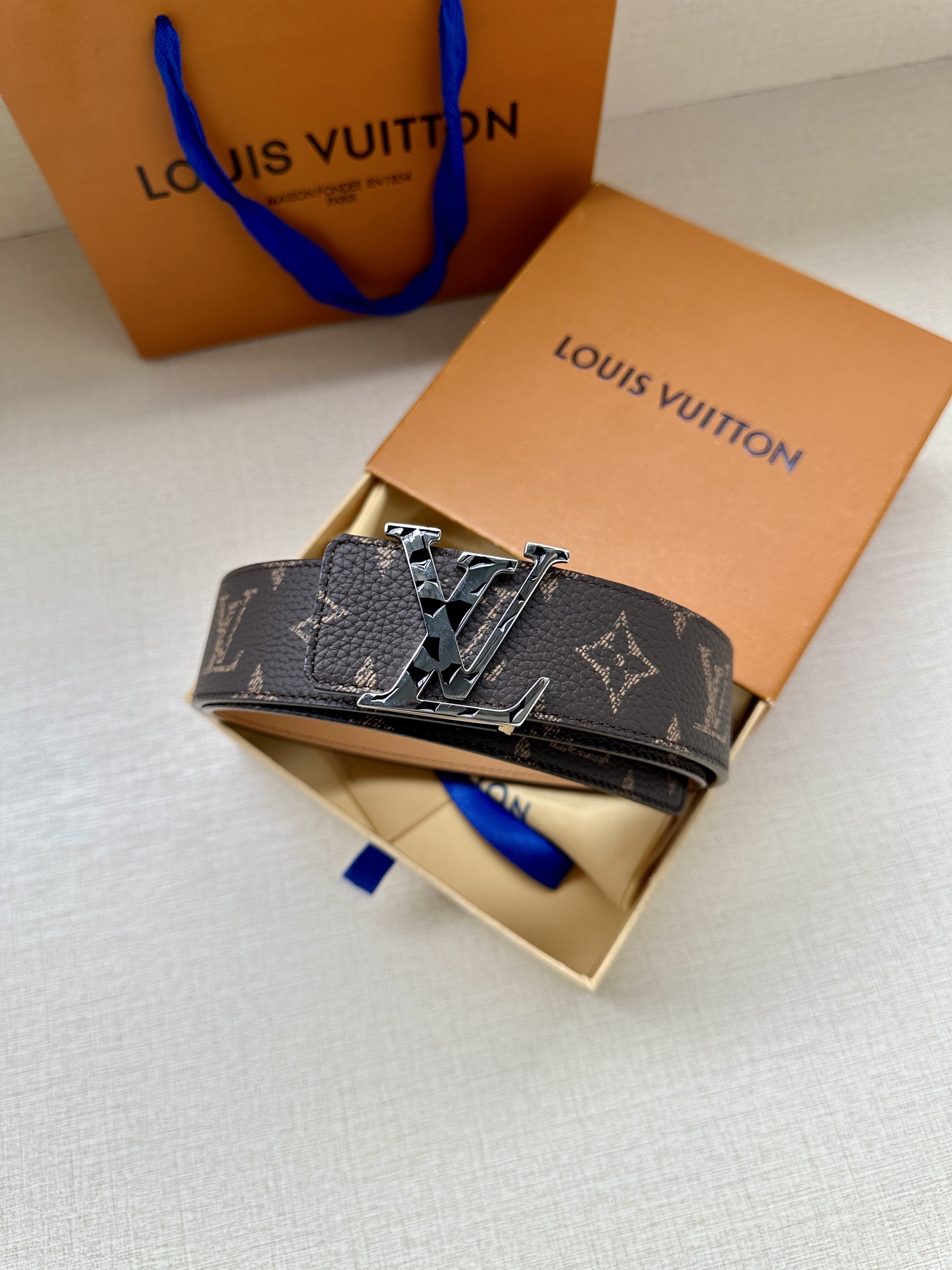 LV 高仿經典老花皮帶 金色LV扣｜歐美奢侈品精品推薦