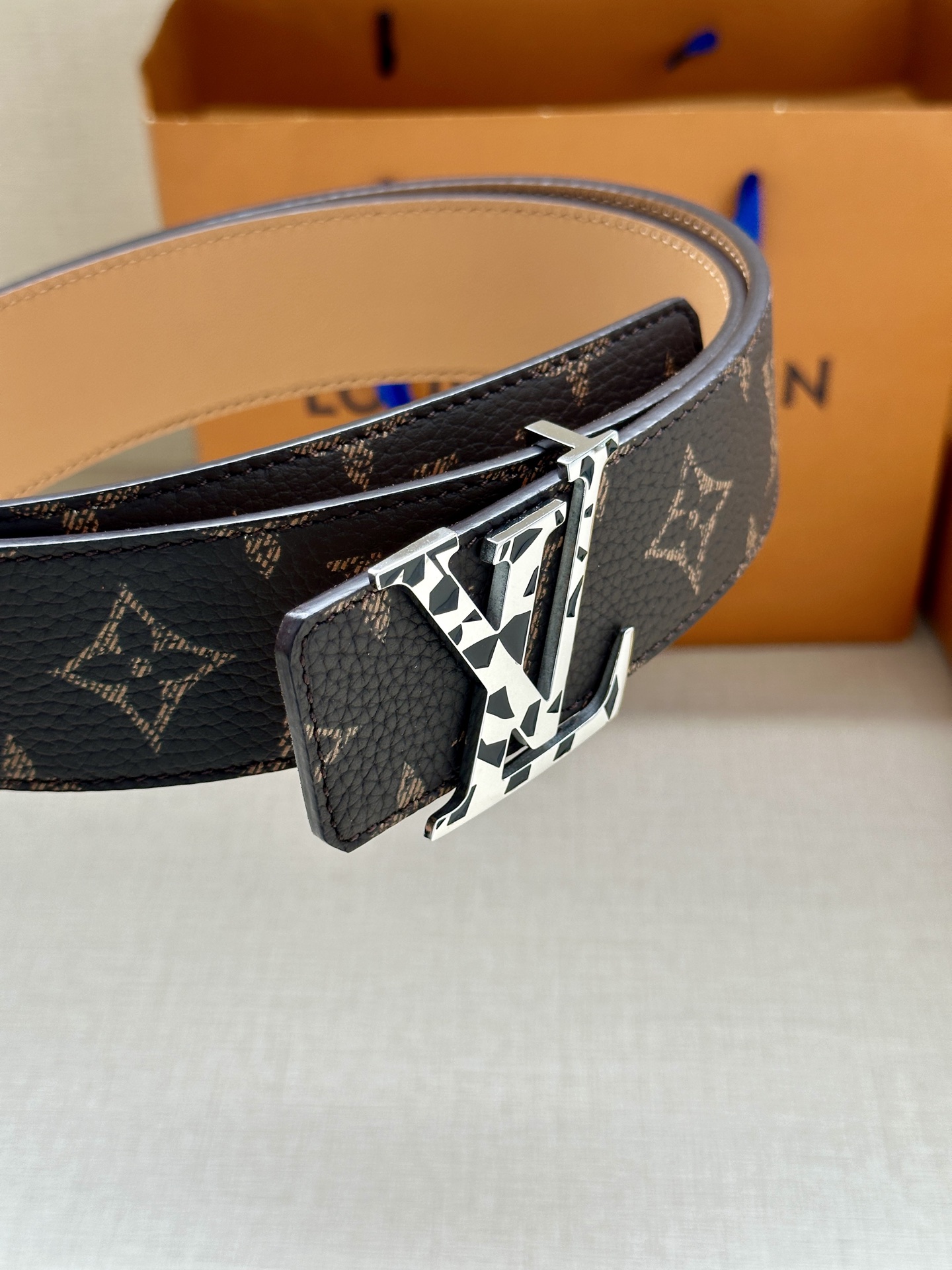 LV 高仿經典老花皮帶 金色LV扣｜歐美奢侈品精品推薦