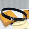 LV 高仿黑色壓花皮帶 經典銀扣｜歐美奢侈品精品推薦