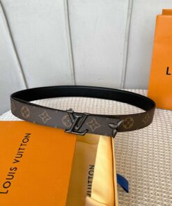 LV A貨 Monogram皮帶 黑色扣 30mm
