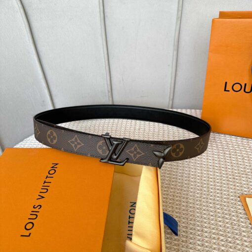 LV A貨 Monogram皮帶 黑色扣 30mm