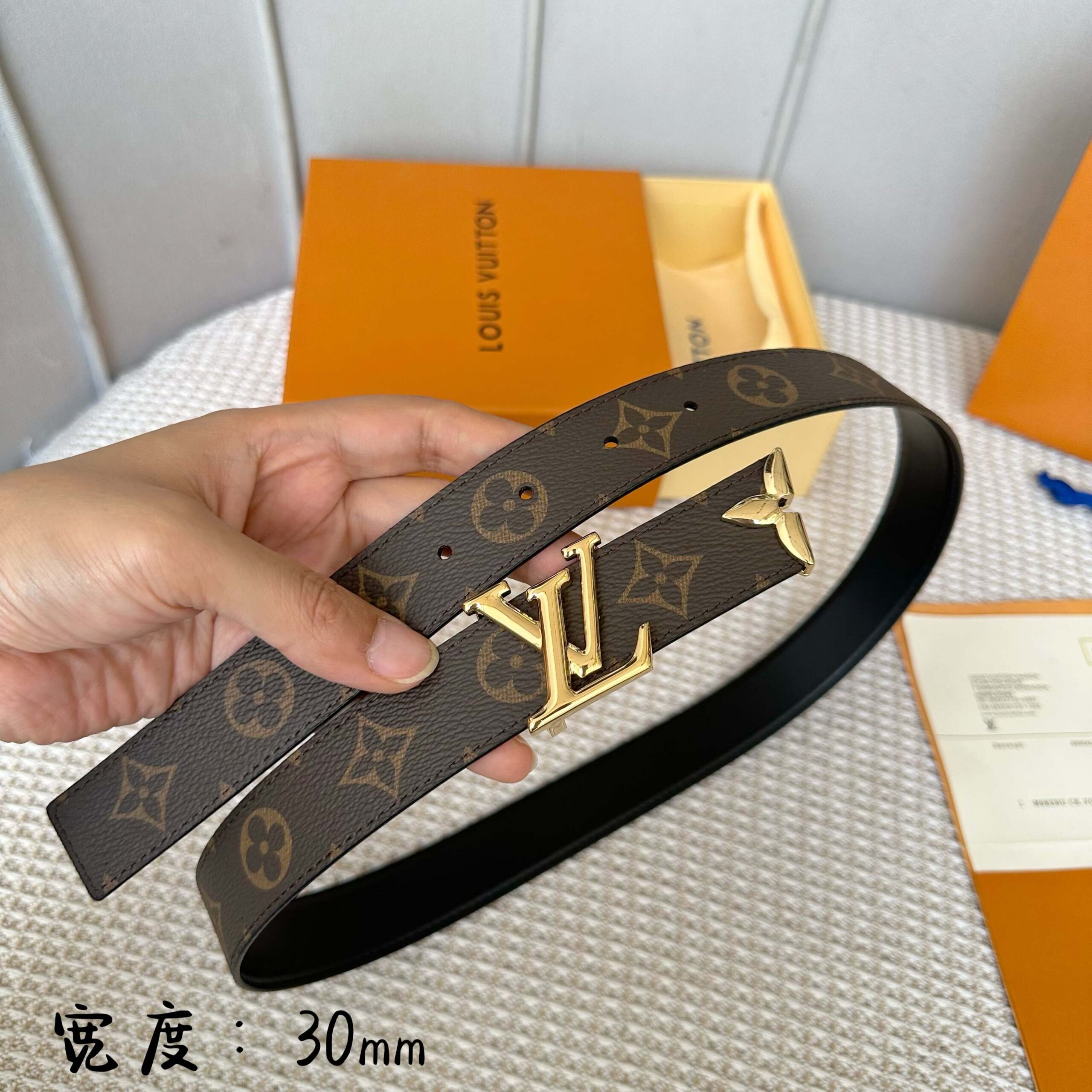 LV 原單 Monogram皮帶 金扣 30mm｜歐美奢侈品精品推薦