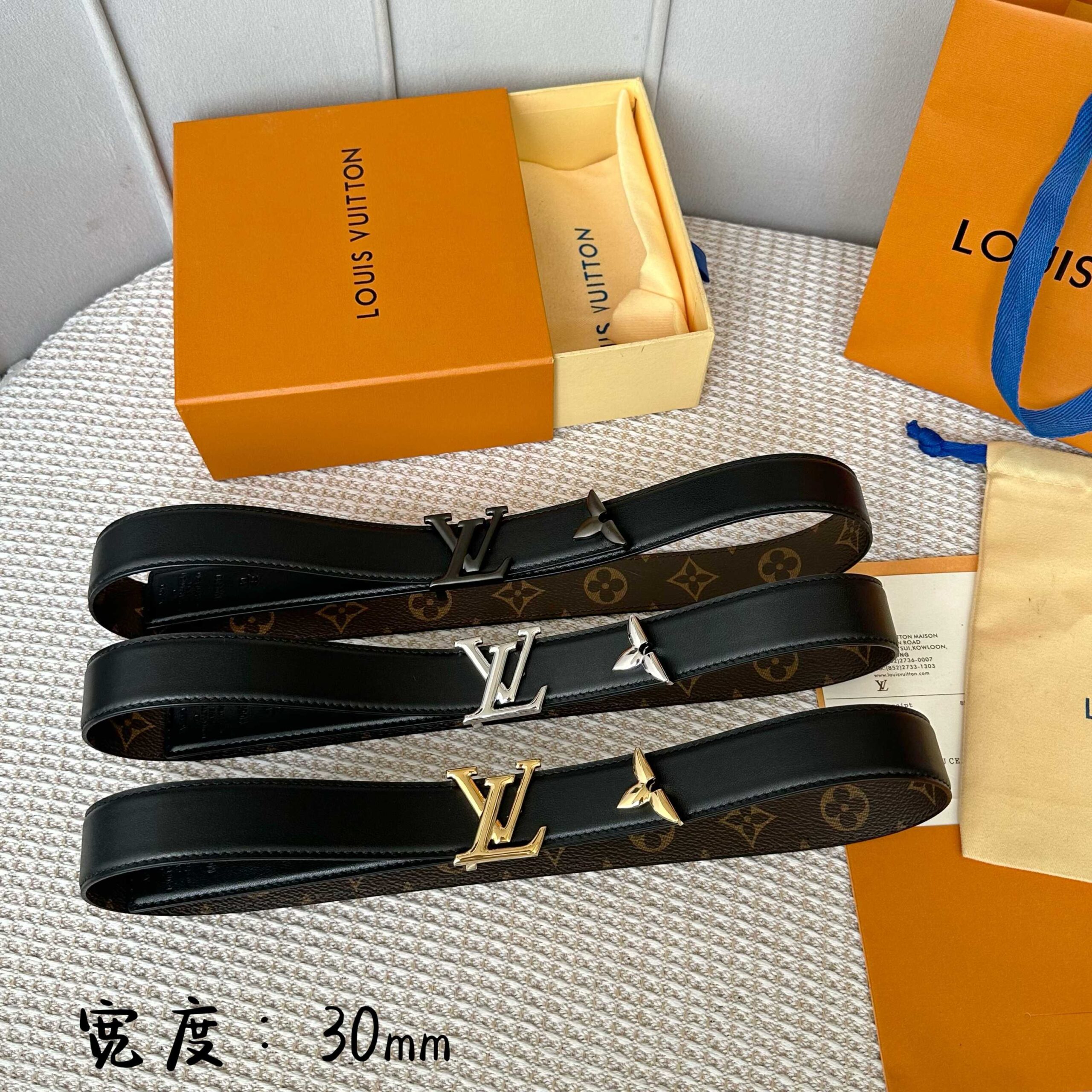 LV 一比一 Monogram皮帶 銀扣 30mm｜歐美奢侈品精品推薦