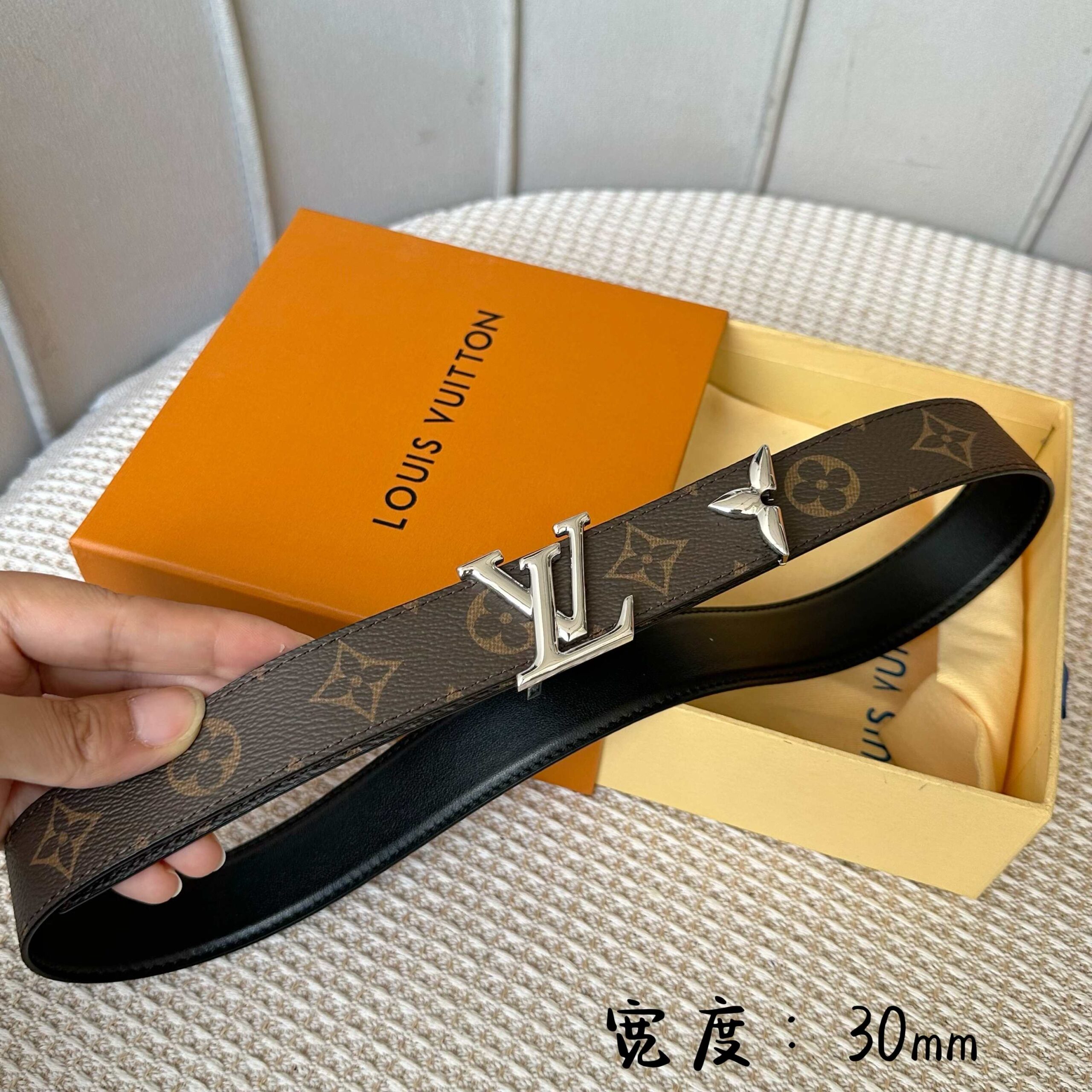 LV 一比一 Monogram皮帶 銀扣 30mm｜歐美奢侈品精品推薦