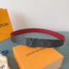 LV 一比一 Monogram灰黑皮帶 紅色內裡 黑扣｜歐美奢侈品精品推薦