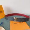 LV 原單 Monogram灰黑皮帶 紅色內裡 金扣｜歐美奢侈品精品推薦