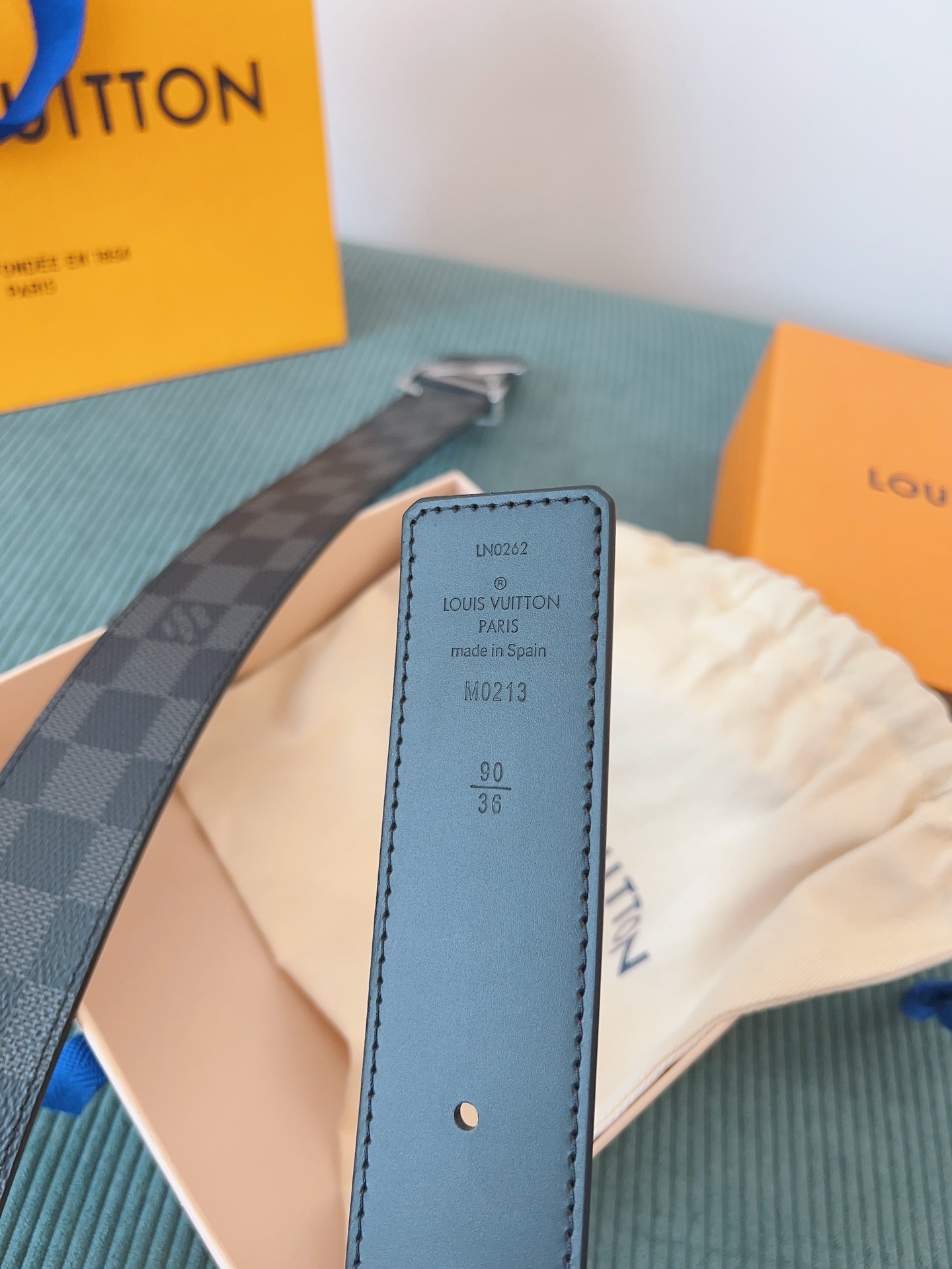 LV 一比一 Damier Graphite格紋皮帶 銀扣｜歐美奢侈品精品推薦
