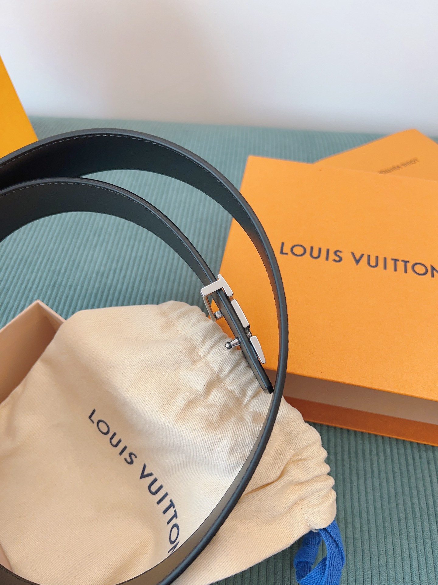 LV 一比一 Damier Graphite格紋皮帶 銀扣｜歐美奢侈品精品推薦