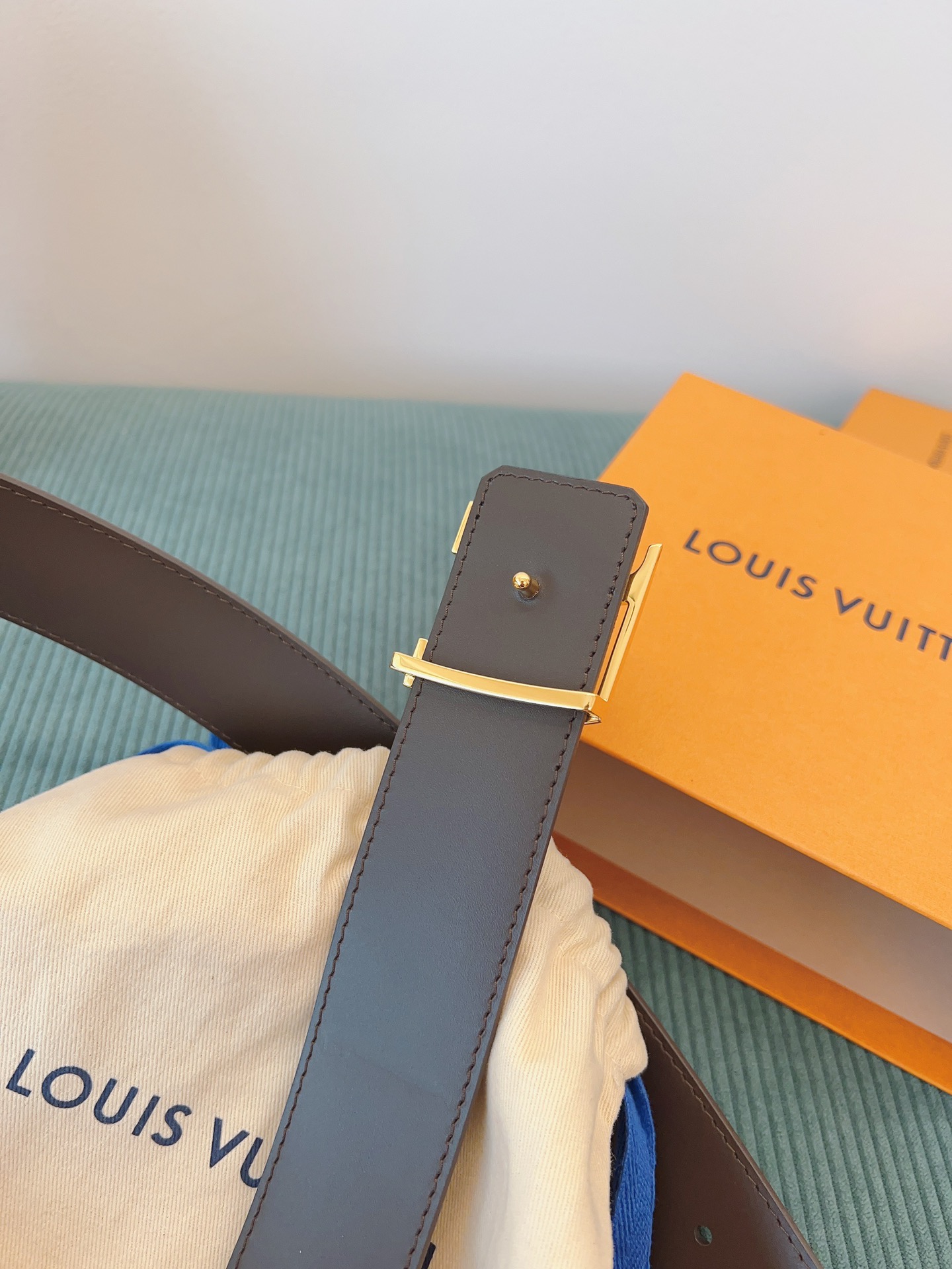 LV 原單 Damier Ebene格紋皮帶 金扣｜歐美奢侈品精品推薦
