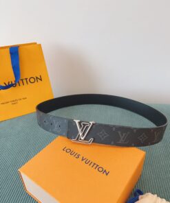LV 一比一 Monogram Eclipse皮帶 銀扣