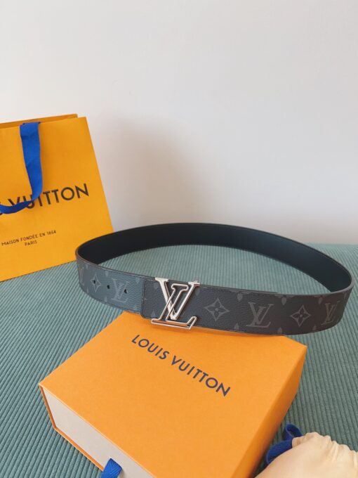 LV 一比一 Monogram Eclipse皮帶 銀扣