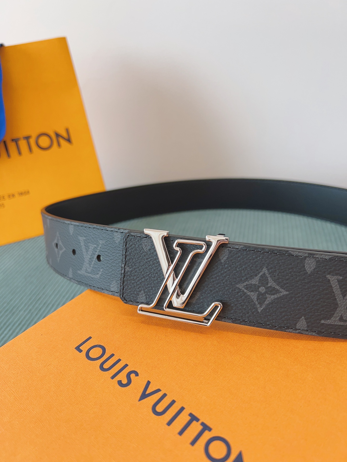 LV 一比一 Monogram Eclipse皮帶 銀扣｜歐美奢侈品精品推薦