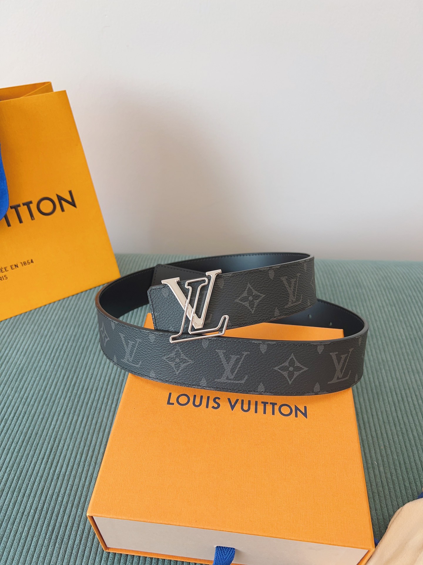 LV 一比一 Monogram Eclipse皮帶 銀扣｜歐美奢侈品精品推薦