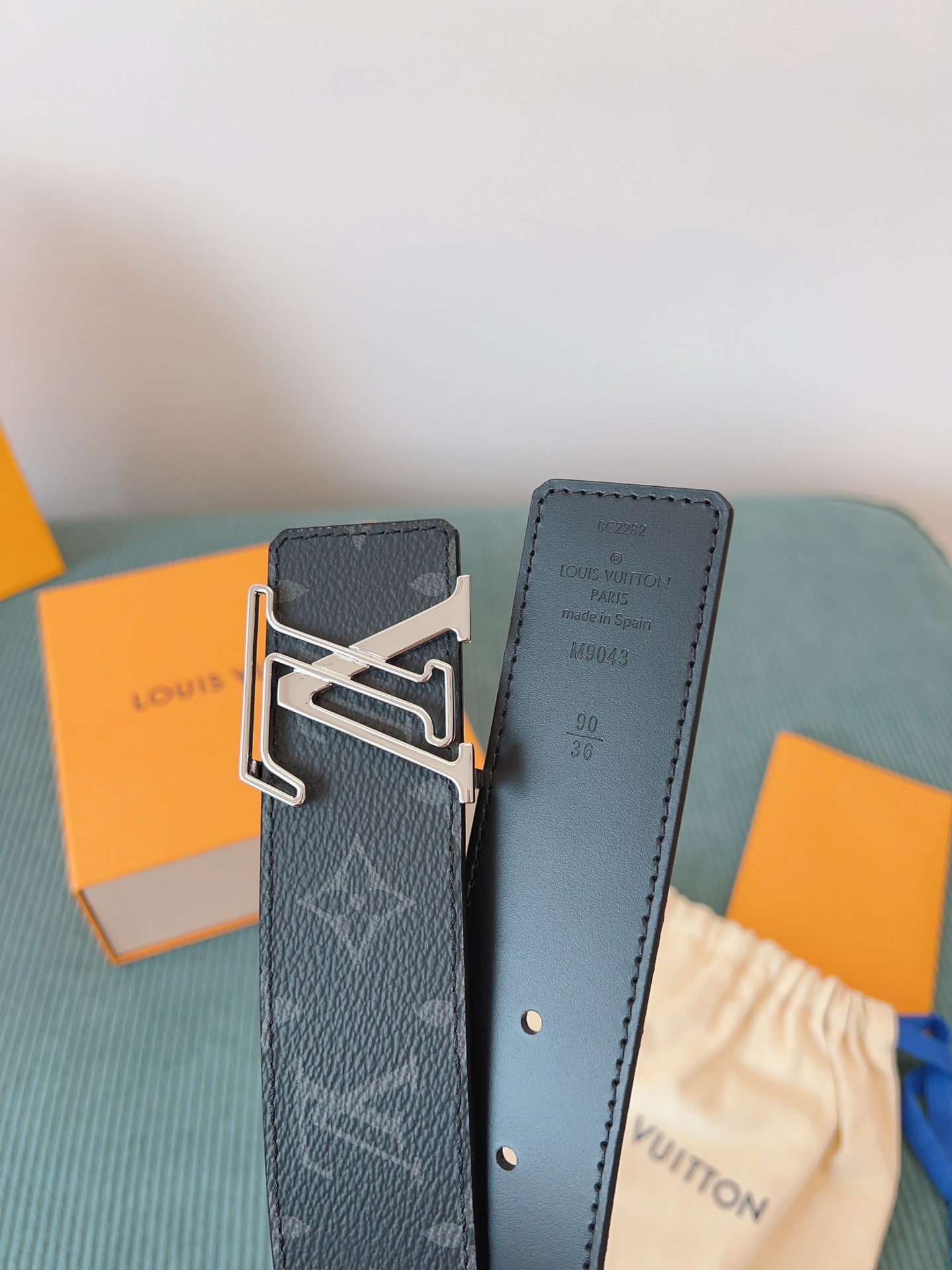 LV 一比一 Monogram Eclipse皮帶 銀扣｜歐美奢侈品精品推薦