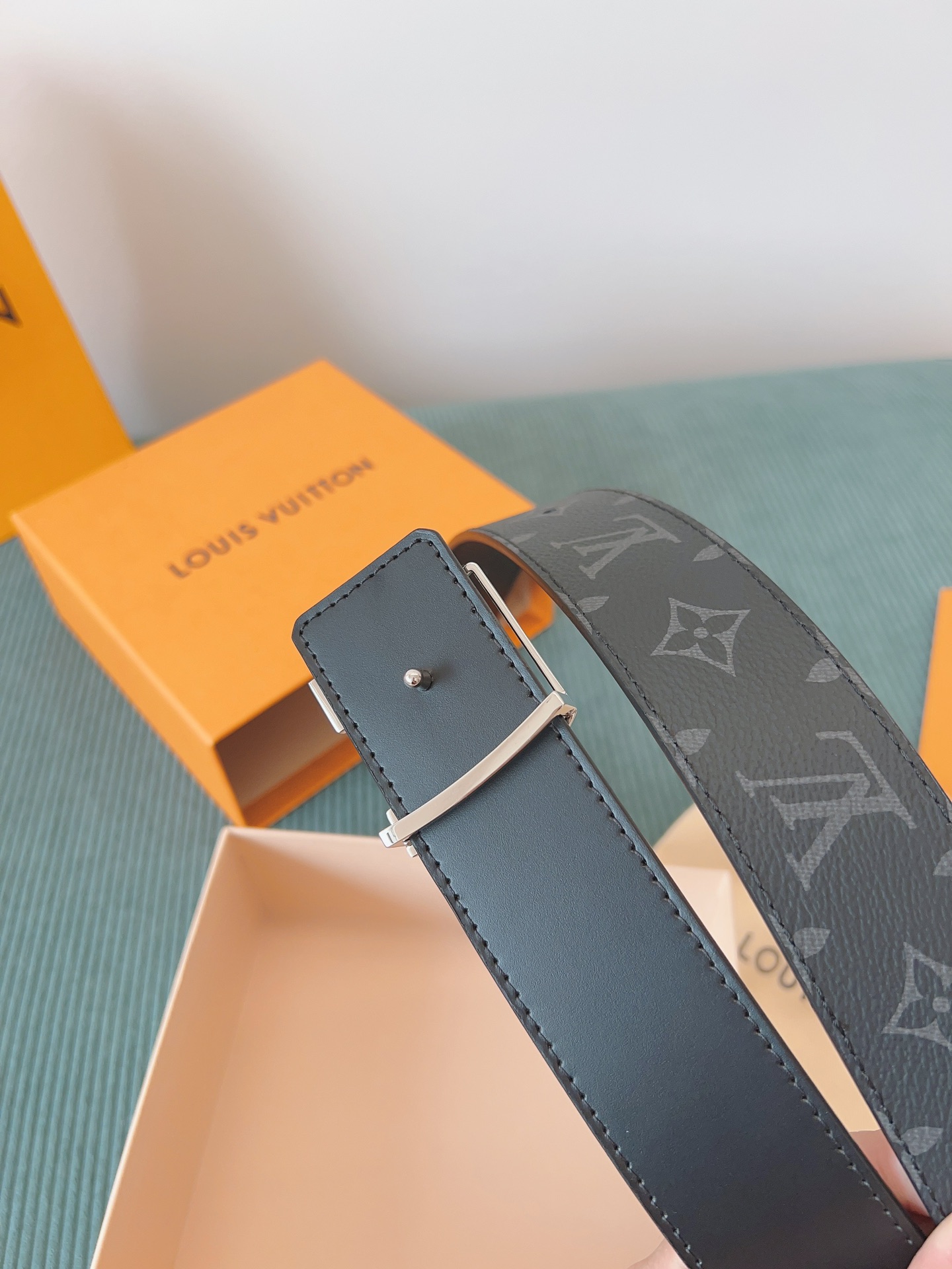 LV 一比一 Monogram Eclipse皮帶 銀扣｜歐美奢侈品精品推薦