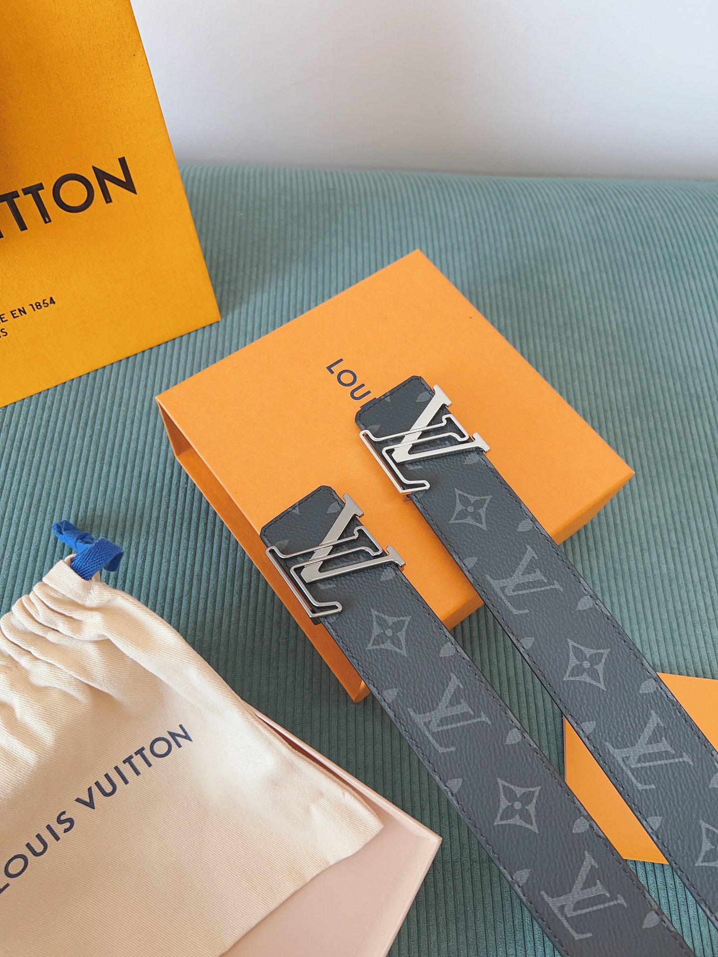 LV 一比一 Monogram Eclipse皮帶 銀扣｜歐美奢侈品精品推薦