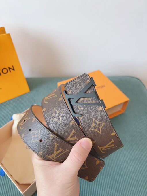 LV 原單 Monogram 經典皮帶 黑扣