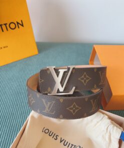 LV 高仿 Monogram 經典皮帶 銀扣