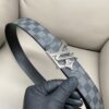 LV 高仿 Damier 格紋皮帶 銀扣設計｜歐美奢侈品精品推薦