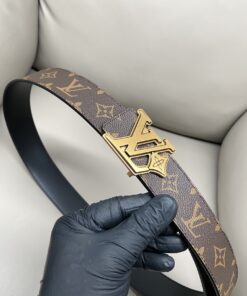 LV 高仿 Monogram 經典皮帶 金扣質感款