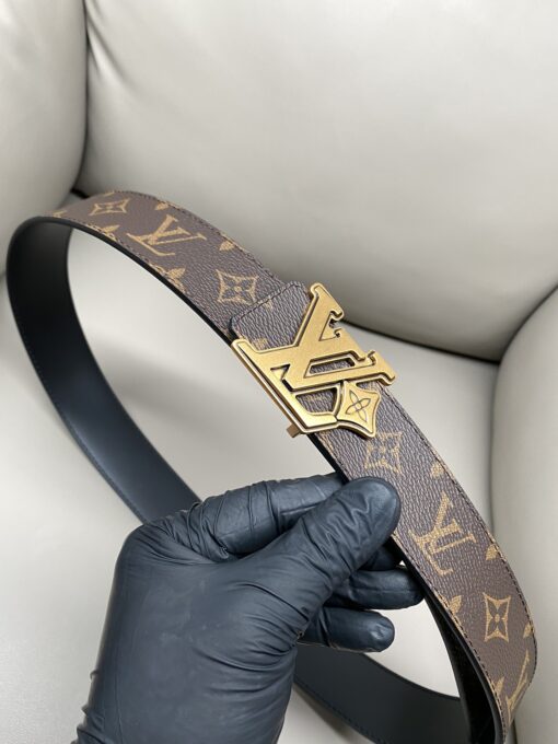 LV 高仿 Monogram 經典皮帶 金扣質感款