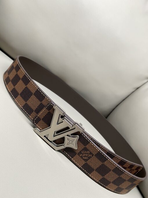 LV 一比一 Damier 格紋皮帶 銀扣設計款
