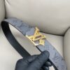 LV 原單 Monogram 灰色皮帶 金扣設計｜歐美奢侈品精品推薦
