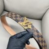 LV 高仿棋盤格皮帶 金色扣頭 經典時尚款｜歐美奢侈品精品推薦