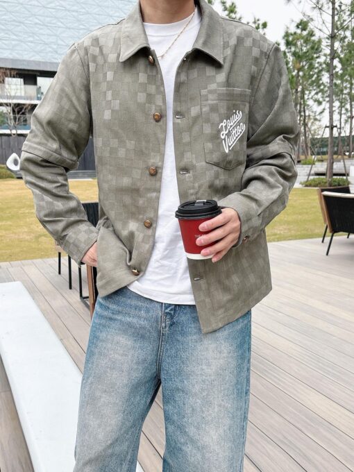 LV 一比一格紋休閒外套 時尚百搭 男士必備