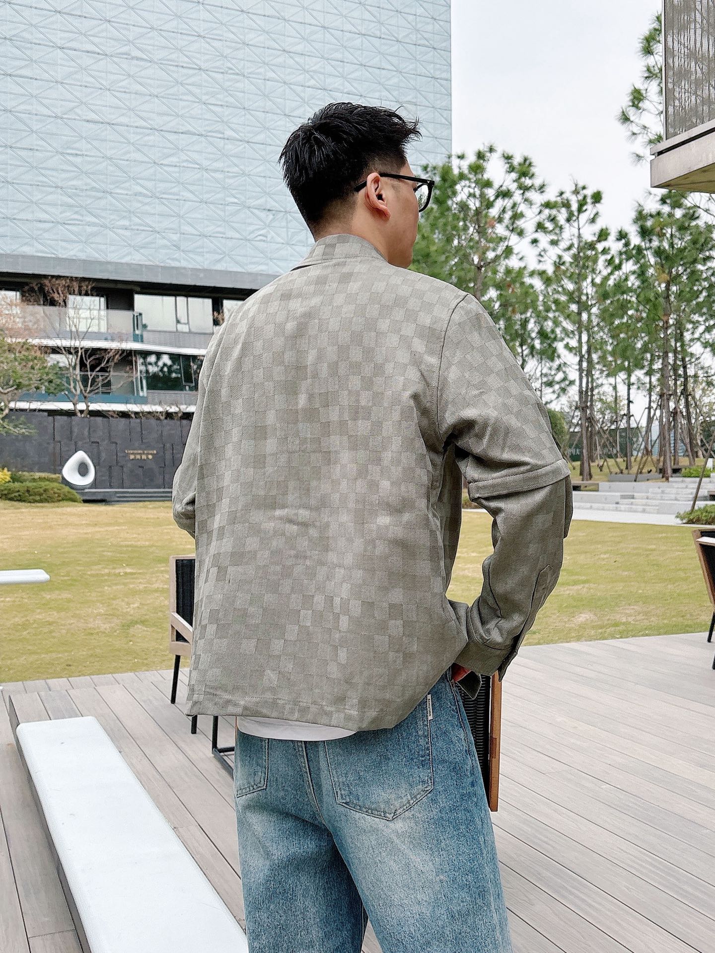 LV 一比一格紋休閒外套 時尚百搭 男士必備｜歐美奢侈品精品推薦