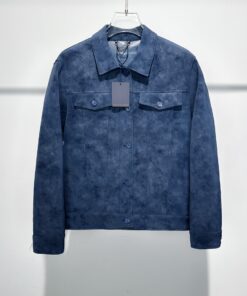 LV 一比一藍色麂皮感外套 男士襯衫風格