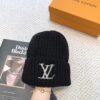 LV 高仿針織毛帽 黑色簡約刺繡款｜歐美奢侈品精品推薦