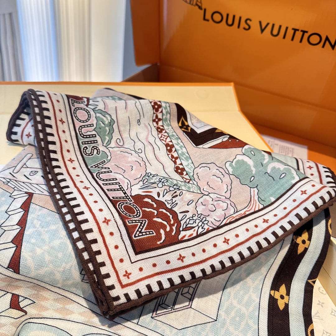 LV 高仿印花絲巾 彩色城市圖案 漫遊風格點綴|超A仿原單精品圖片 11 LV 高仿印花絲巾 彩色城市圖案 漫遊風格點綴|歐美奢侈品精品推薦
