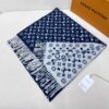 LV 原單羊毛圍巾 雙面藍白設計 經典Monogram保暖百搭｜歐美奢侈品精品推薦