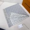 LV 精品仿製羊毛圍巾 灰白雙面設計 Monogram典雅百搭｜歐美奢侈品精品推薦
