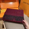 LV 精品仿製圍巾 紅棕拼接設計 保暖質感款｜歐美奢侈品精品推薦