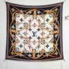 LV 原單絲巾 140CM 黑白鎖鏈印花方巾｜歐美奢侈品精品推薦